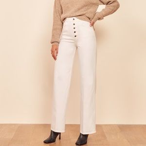 Olive Jean Vintage White wide leg